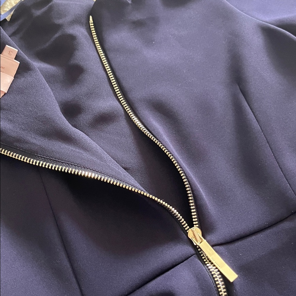 Ted Baker Navy Off Shoulder Cocktail Dress US Size 6-8/Medium In Beautiful Bag - Picture 10 of 13